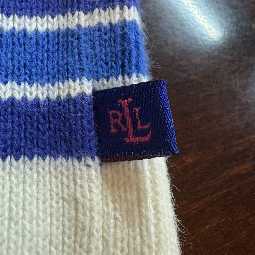 Lauren Ralph Lauren Women's Petites Striped Knit Sweater Size Small Pullover Mul - Picture 8 of 9